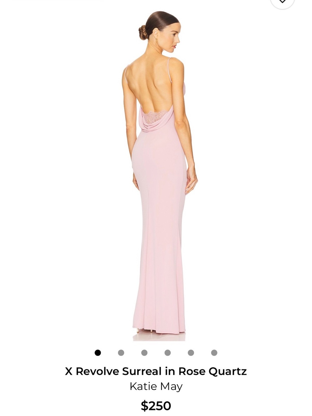 Katie May Backless Cowl Slip Dress in Rose Quartz